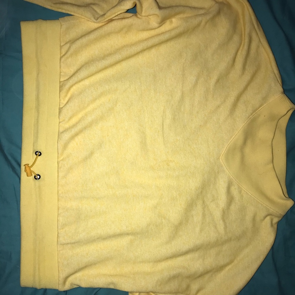 Flirtude Yellow Crop Top Long Sleeve